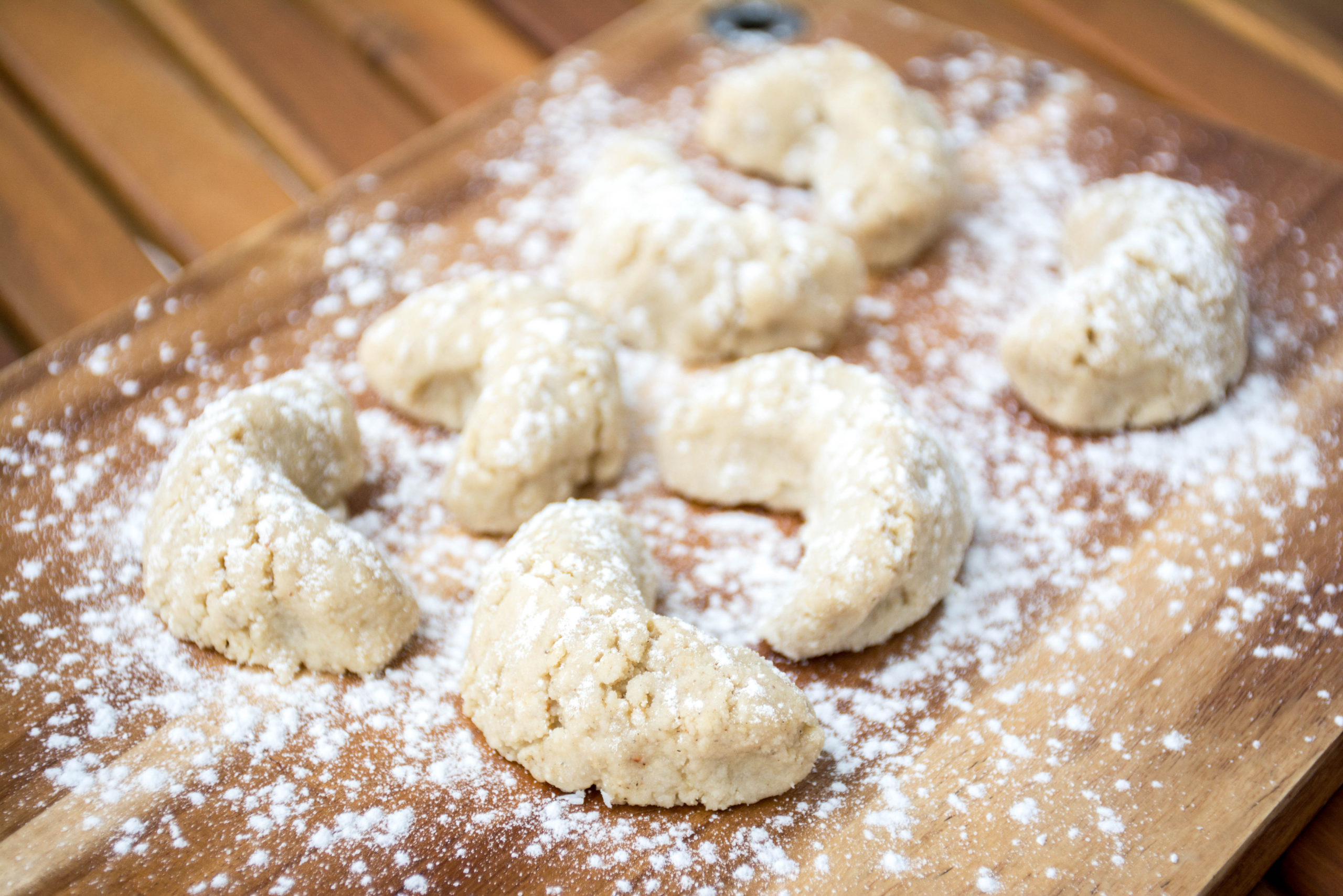 raw a vegan vanilkové rohlíčky
